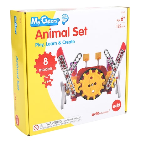 Edxeducation My Gears, Animal Set, 122-Pieces 12163
